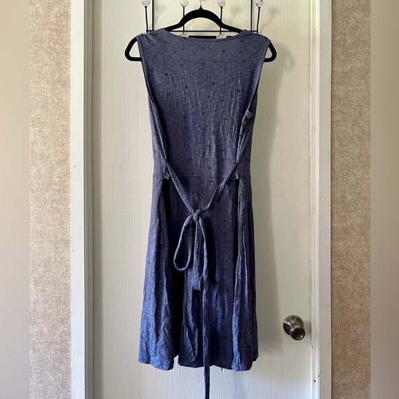 Toad&Co Asymmetrical Navy Wrap Dress - Picture 5 of 8